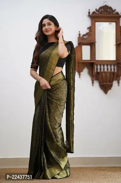 Stylish Fancy Designer Jacquard Saree With Blouse Piece For Women-thumb3