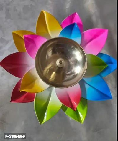 Akand Diya Puja Jyoti Oil Lamp for Traditional Indian Festive Diwali Deepawali Pooja Small Bowl Crystal Dia Home Temple Decoration Gift Items-thumb0