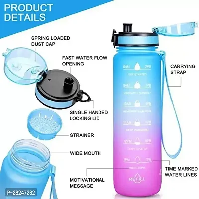 Motivational Sipper Water Bottle, 1ltr-Assorted Pack of 1-thumb3