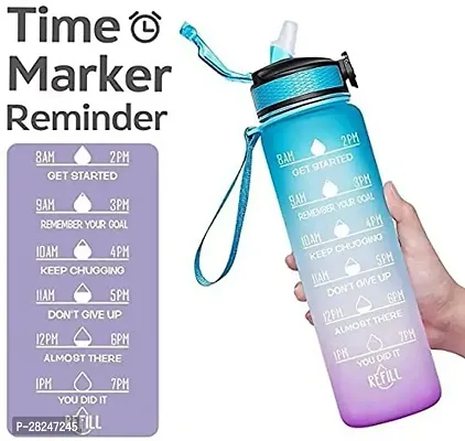 Motivational Sipper Water Bottle, 1ltr-Assorted Pack of 1-thumb0