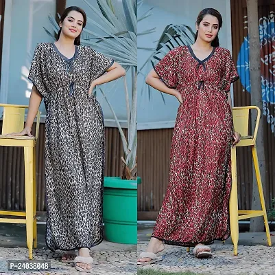 Satin kaftan online nighty online