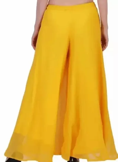 PATRORNA Girls Floor Length Skirt (POL8G90_Mustard_16-17 Years)