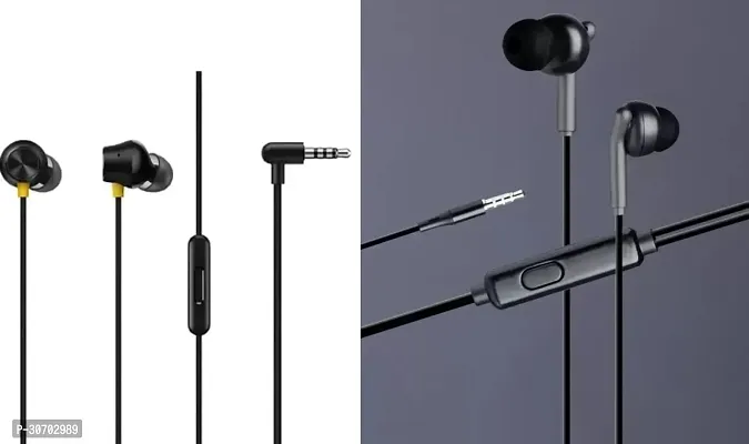 Stylish In-Ear Earphones With Microphone-Pack Of 2