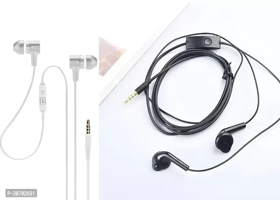 Stylish In-Ear Earphones With Microphone-Pack Of 2