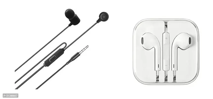 Ultra High Bass Earphone With Mic-Pack Of 2 Multicoloured