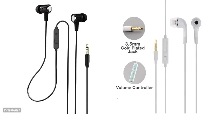 Stylish In-Ear Earphones With Microphone-Pack Of 2