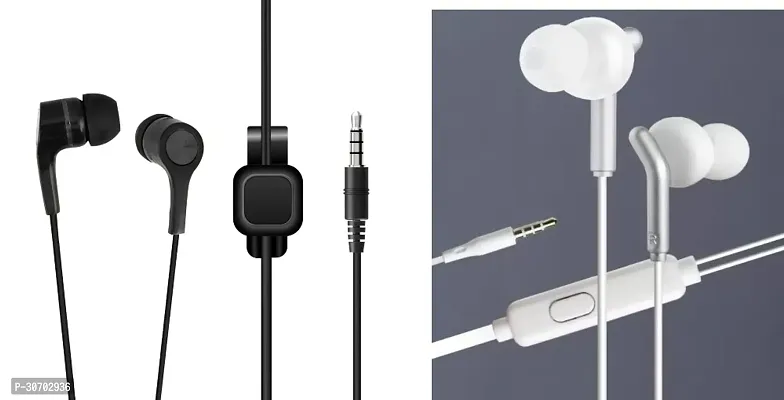 Stylish In-Ear Earphones With Microphone-Pack Of 2-thumb0