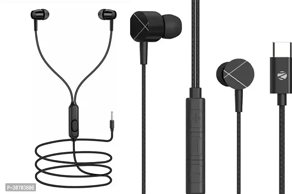 Stylish In-Ear Earphones With Microphone-Pack Of 2-thumb0