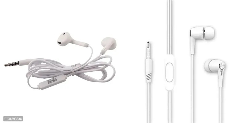 Ultra High Bass Earphone With Mic-Pack Of 2 White