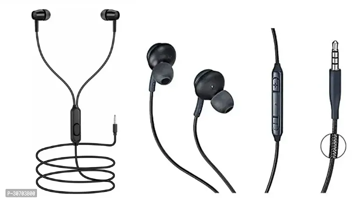 Stylish In-Ear Earphones With Microphone-Pack Of 2-thumb0