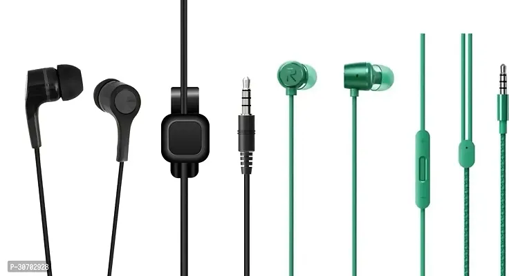 Stylish In-Ear Earphones With Microphone-Pack Of 2