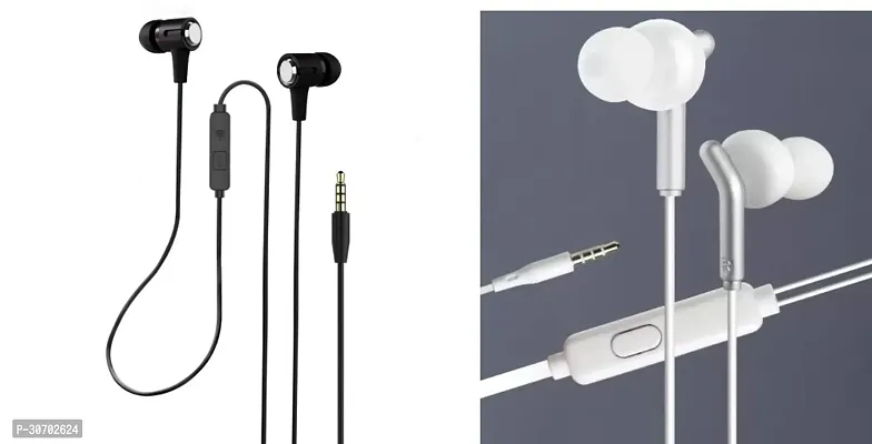 Stylish In-Ear Earphones With Microphone-Pack Of 2