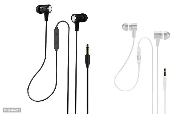 Stylish In-Ear Earphones With Microphone-Pack Of 2-thumb0