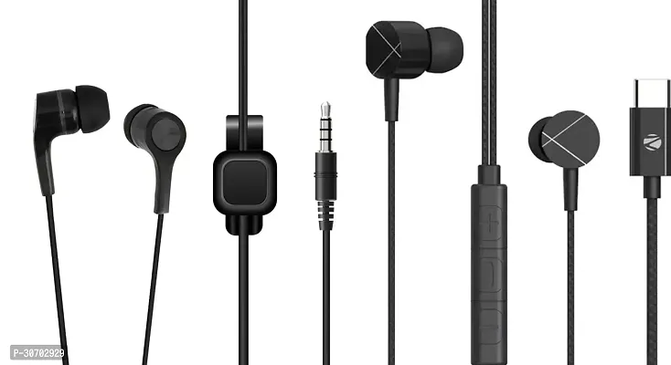 Stylish In-Ear Earphones With Microphone-Pack Of 2-thumb0