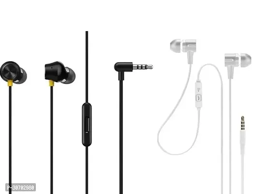 Stylish In-Ear Earphones With Microphone-Pack Of 2