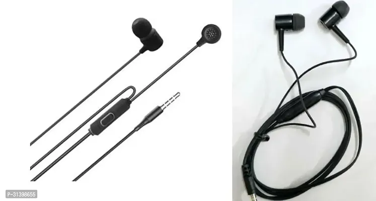 Ultra High Bass Earphone With Mic-Pack Of 2 Black