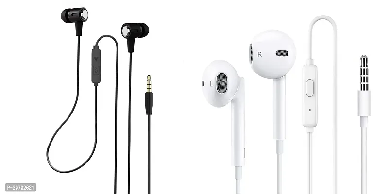 Stylish In-Ear Earphones With Microphone-Pack Of 2