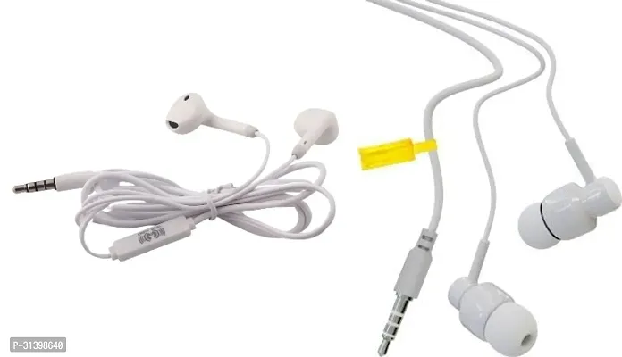 Ultra High Bass Earphone With Mic-Pack Of 2 White