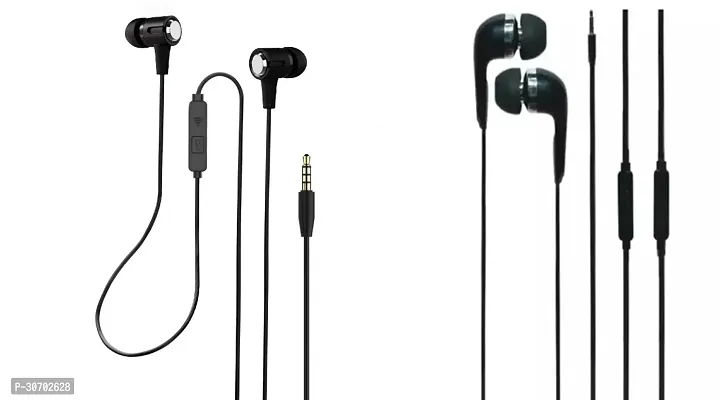 Stylish In-Ear Earphones With Microphone-Pack Of 2