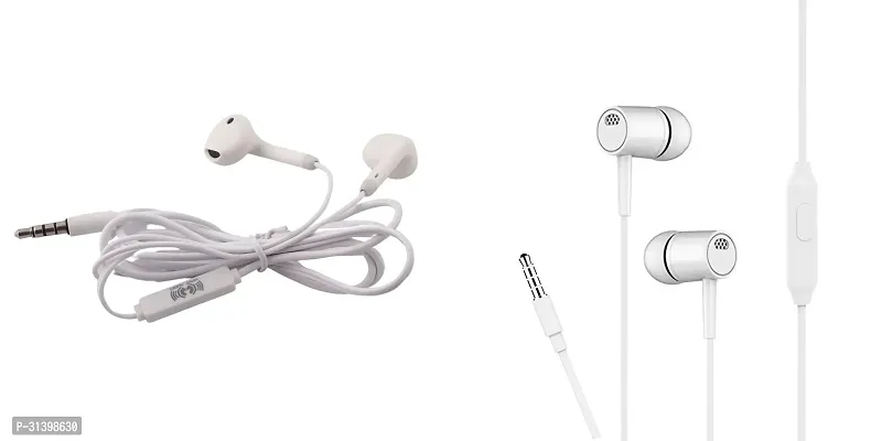 Ultra High Bass Earphone With Mic-Pack Of 2 White