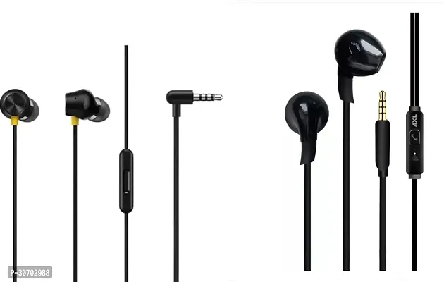 Stylish In-Ear Earphones With Microphone-Pack Of 2-thumb0