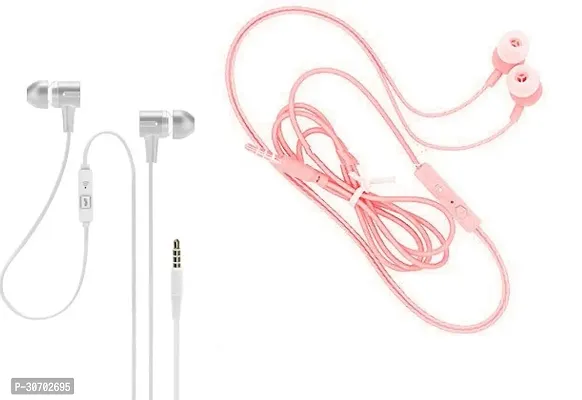 Stylish In-Ear Earphones With Microphone-Pack Of 2-thumb0