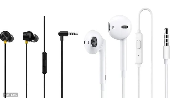 Stylish In-Ear Earphones With Microphone-Pack Of 2