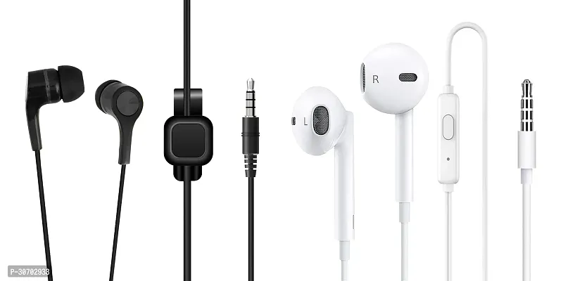 Stylish In-Ear Earphones With Microphone-Pack Of 2