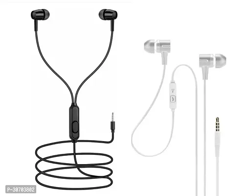 Stylish In-Ear Earphones With Microphone-Pack Of 2