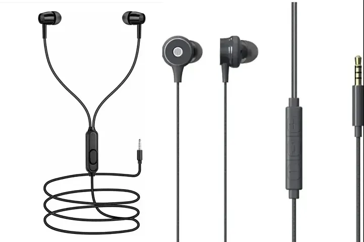 Stylish In-Ear Earphones With Microphone-Pack Of 2