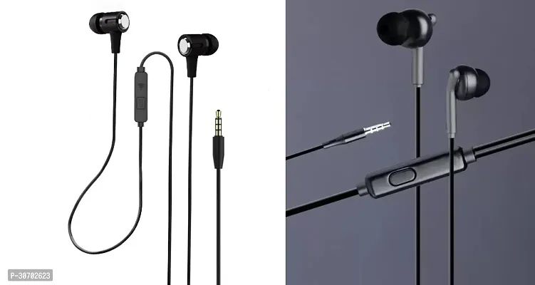 Stylish In-Ear Earphones With Microphone-Pack Of 2