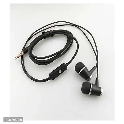 Ultra High Bass Earphone With Mic Black-thumb0