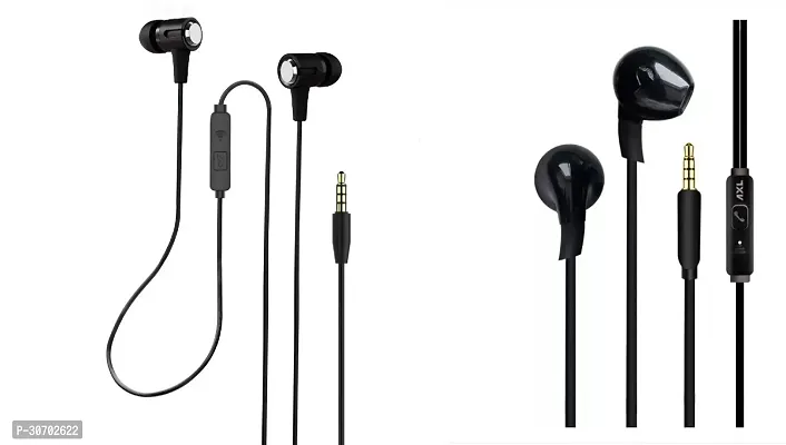 Stylish In-Ear Earphones With Microphone-Pack Of 2