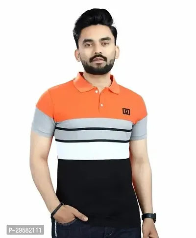 Stylish Cotton Blend T-shirt For Men