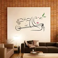 Merical Radhe Krishna with Flute and Flowers Switch Board Wall Sticker for Living Room, Hall, Bedroom (Material: PVC Vinyl)-thumb3