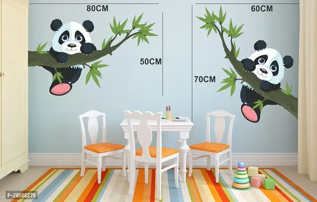 Merical Panda Hanging On A Branch and Ganesh Switch Board Wall Sticker for Living Room, Hall, Bedroom (Material: PVC Vinyl)-thumb5