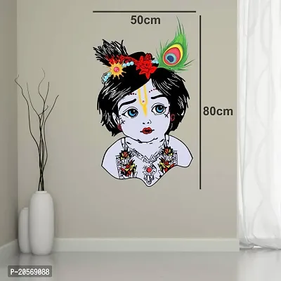 Merical Bal Krishna and Ganesh Switch Board Wall Sticker for Living Room, Hall, Bedroom (Material: PVC Vinyl)-thumb5