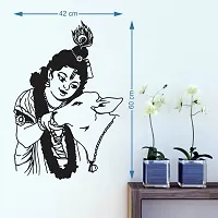 Merical Krishna with Cow and Flowers Switch Board Wall Sticker for Living Room, Hall, Bedroom (Material: PVC Vinyl)-thumb4