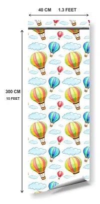 MERICAL air Balloons and Clouds in Blue Colours Wallpaper for Home  Office D?cor-thumb4