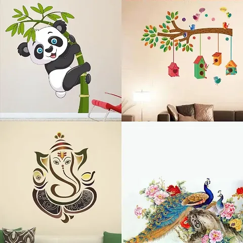 Merical Set of 4 Wall Stickers for Living Room, Hall, Wall Decor
