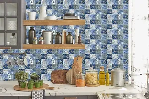 MERICAL Fabulous Blue Marble Square Wallpaper for Home  Kitchen Decor (40cm x 300cm)-thumb3