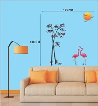 Merical Bird House Branch, Sunrise  Flying Bird, Sunset swan Love, Tribal Lady Wall Stickers for Living Room, Hall, Wall D?cor (Material: PVC Vinyl)-thumb3