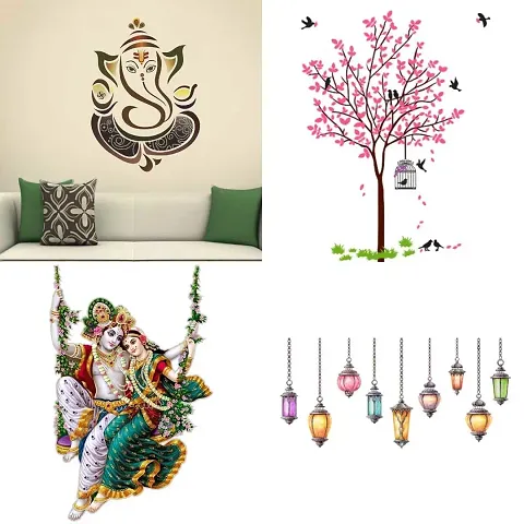 Merical Set of 4 Wall Sticker for Hall, Kitchen, Living Room