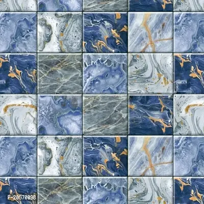 MERICAL Fabulous Blue Marble Square Wallpaper for Home  Kitchen Decor (40cm x 300cm)-thumb3