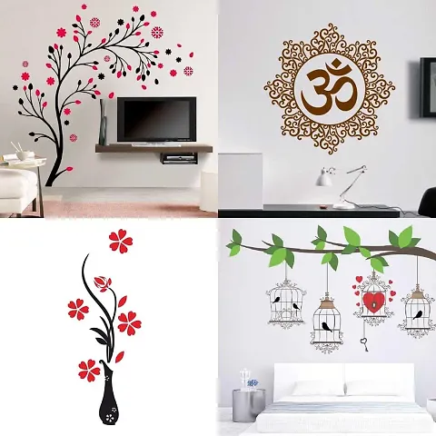 Merical Set of 4 Wall Sticker for Hall, Kitchen, Living Room