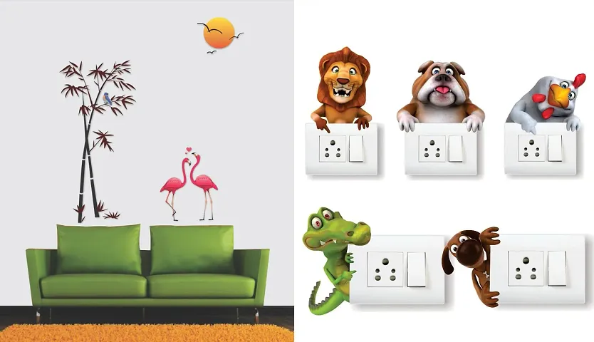 Merical Wall Sticker & Switch Panel Sticker for Living Room, Kitchen, Hall