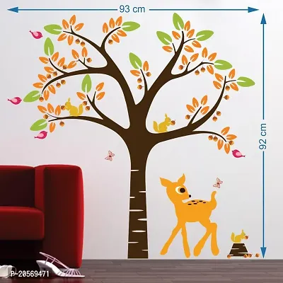 Merical Orange Deer and Tree and Krishna Switch Board Wall Sticker for Living Room, Hall, Bedroom (Material: PVC Vinyl)-thumb5