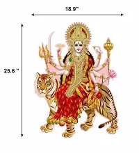 Merical Set of 4 Royal Ganesh, Sherawali Maa, Ekdant, Radhamadhav Jhula Wall Sticker for Wall D?cor, Living Room, Children Room-thumb2