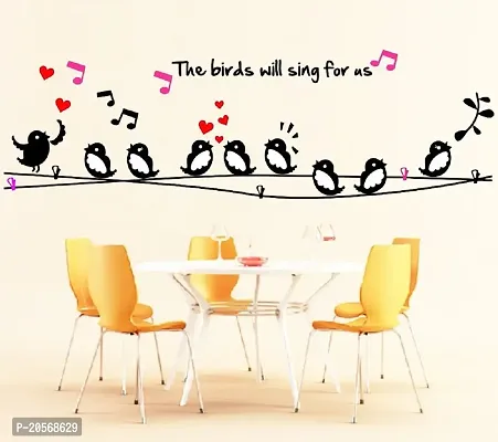 Merical Twitter Singing and Animals Switch Board Wall Sticker for Living Room, Hall, Bedroom (Material: PVC Vinyl)-thumb4