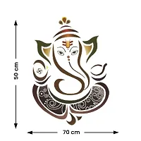 Merical Set of 4 Royal Ganesh, Sherawali Maa, Ekdant, Radhamadhav Jhula Wall Sticker for Wall D?cor, Living Room, Children Room-thumb1